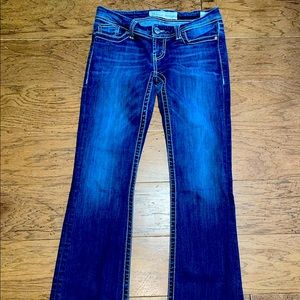 BKE 26 X 31.5 Sabrina Flare Boot Cut Stretch Denim Jean Thick Stitch